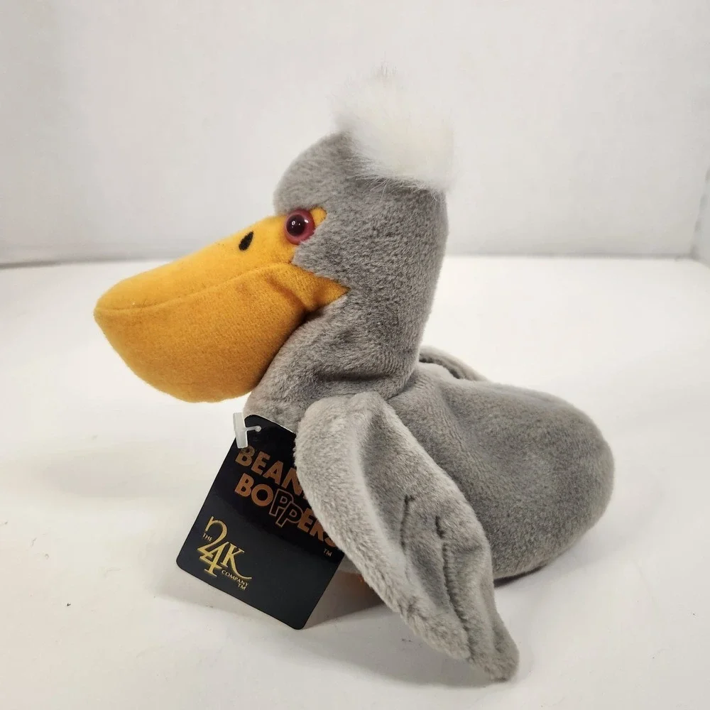 NWT 24K‎ Beanie Boppers  Splasher The Pelican 1997 Plush Stuffed Animal Bird